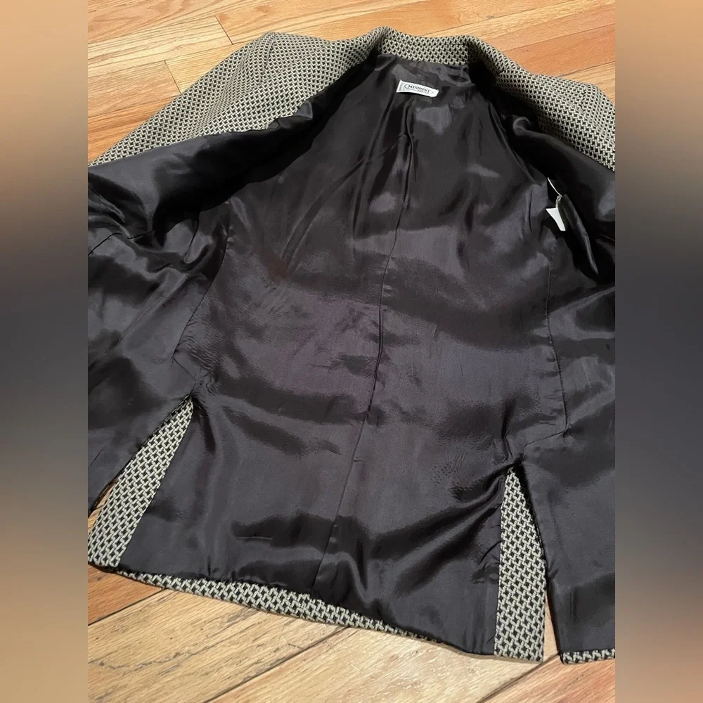 Missoni Donna 100% Wool Black/White Geometric Blazer Made In Italy Womens Size 6 - Picture 10 of 14